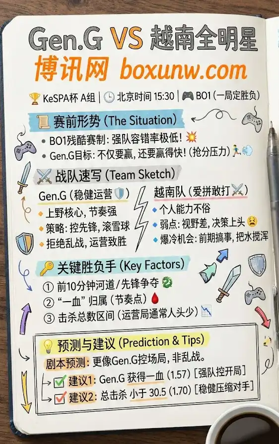 GEN vs 越南 | KeSPA杯A组 | 赛前形势解读与投注建议