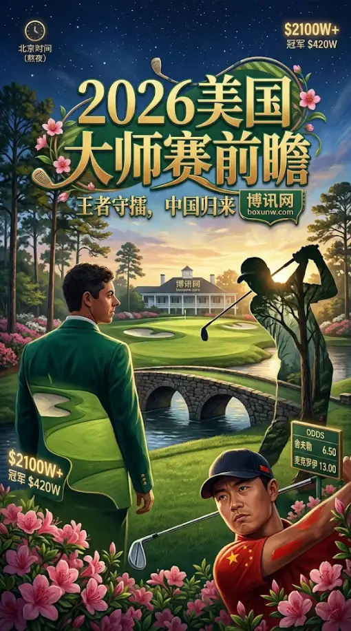 豪砸2100万美金!2026美国大师赛打响,22位新人挑战奥古斯塔魔鬼主场