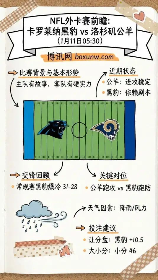 NFL外卡赛前瞻:卡罗莱纳黑豹 vs 洛杉矶公羊
