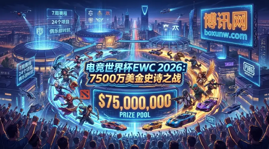 2026电竞世界杯EWC｜7500万美元奖金池｜24个项目与七周赛程官宣