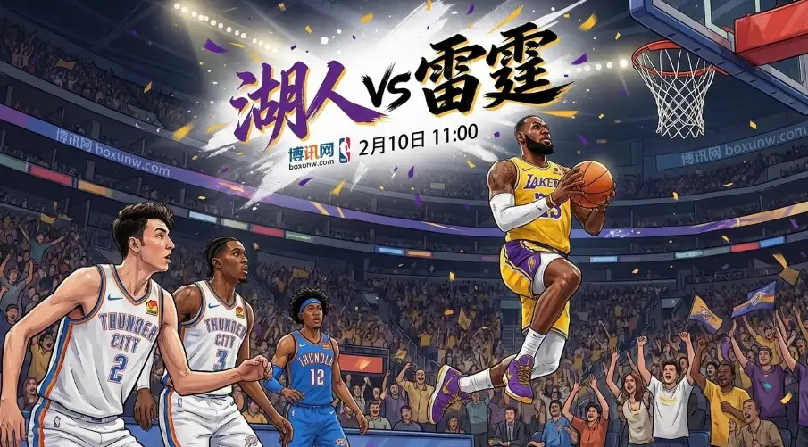 湖人vs雷霆，能否送雷霆3连败？西部第5对第1，湖人+5.5稳了