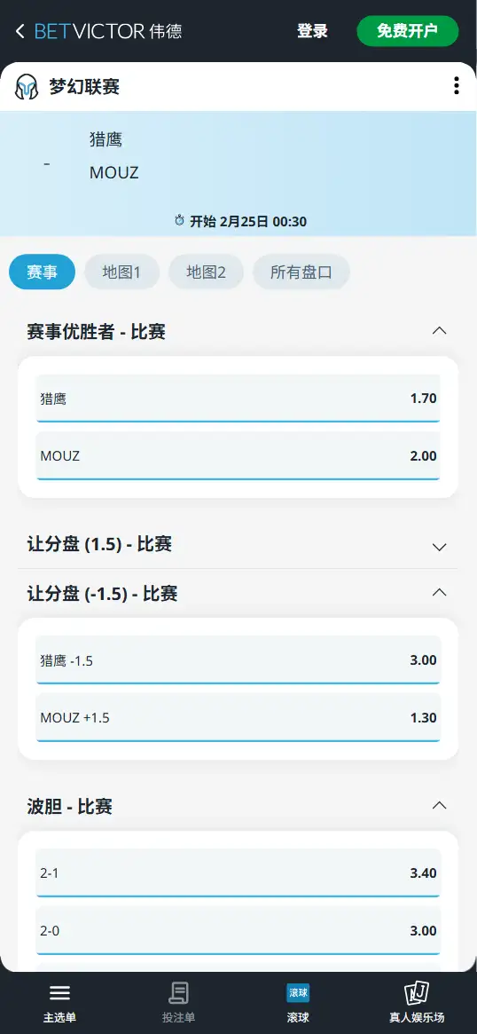 Falcons对战MOUZ - Dota2梦幻联赛S28 - 赔率盘口信息伟德(BetVictor)提供