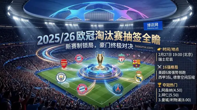 2025/26欧冠淘汰赛抽签仪式 | 时间地点 | 16强格局 | 夺冠热门
