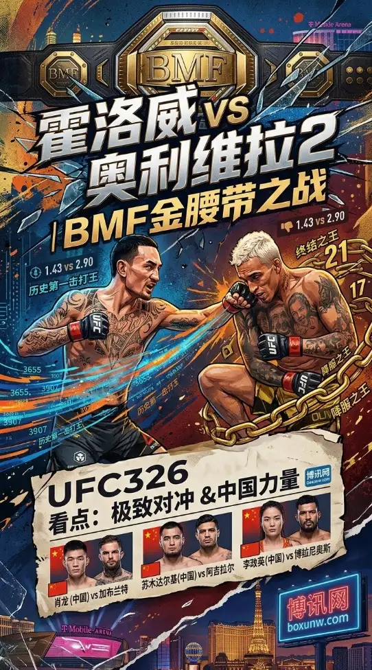 极致对冲!UFC326头条主赛:3907次总击打迎战17次降服,二番战谁是真正的王者