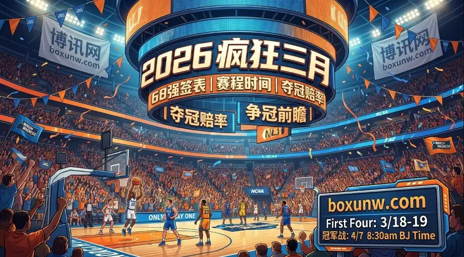 2026NCAA疯狂三月 | 68强签表 | 赛程时间 | 夺冠赔率 | 争冠前瞻