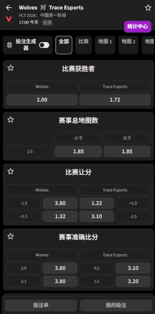 WOL vs TE - 无畏契约 VCT CN第一赛段 - 赔率信息必威(Betway)