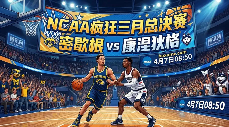 冲刺35年首冠！密歇根vs康涅狄格前瞻，NCAA疯狂三月总决赛全解析