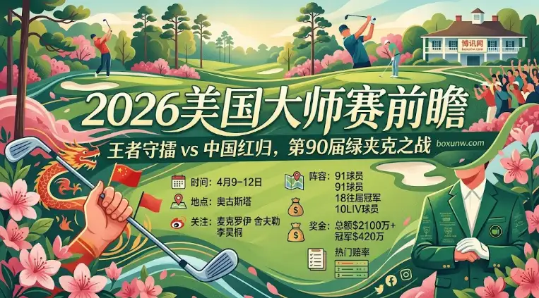 2026美国大师赛 | 时间地点 | 赛程名单 | 奖金分配 | 夺冠热门与赔率 2026美国大师赛 | 时间地点 | 赛程名单 | 奖金分配 | 夺冠热门与赔率