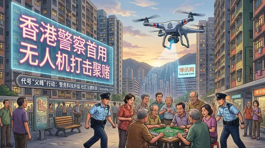 香港警方首次出动无人机打击赌博!新界扫荡街头聚赌,8名男女被抓现行 香港警方首次出动无人机打击赌博!新界扫荡街头聚赌,8名男女被抓现行