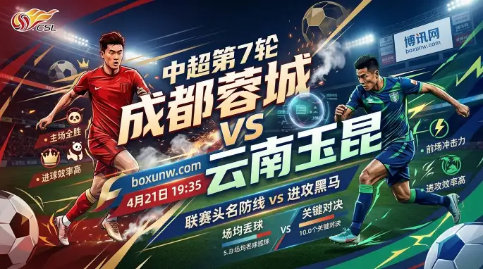 榜首保卫战！成都蓉城vs云南玉昆，能否豪取联赛4连胜？