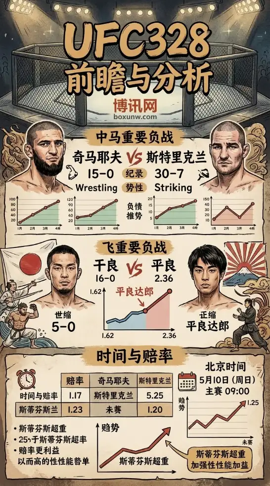 超重罚款30%!UFC328临场生变,13场巅峰对决前瞻与夺冠热门盘点