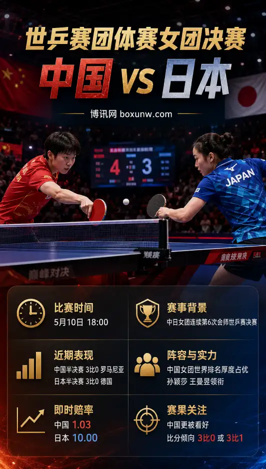 孙颖莎王曼昱守擂!世乒赛女团决赛3大看点解析,日本队或难逃0-3被零封?
