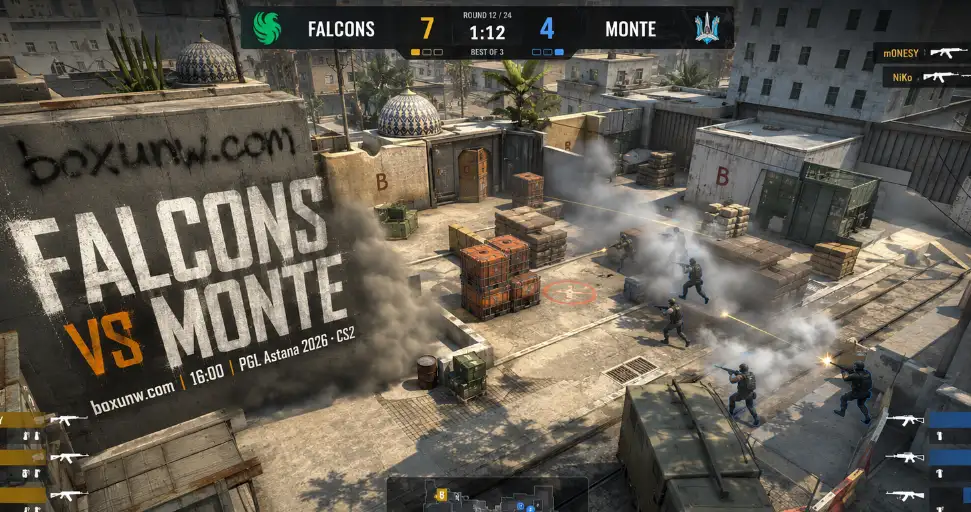 Falcons vs Monte | CS2 PGL阿斯塔纳：Falcons排名领先14位，Monte能否逆袭？
