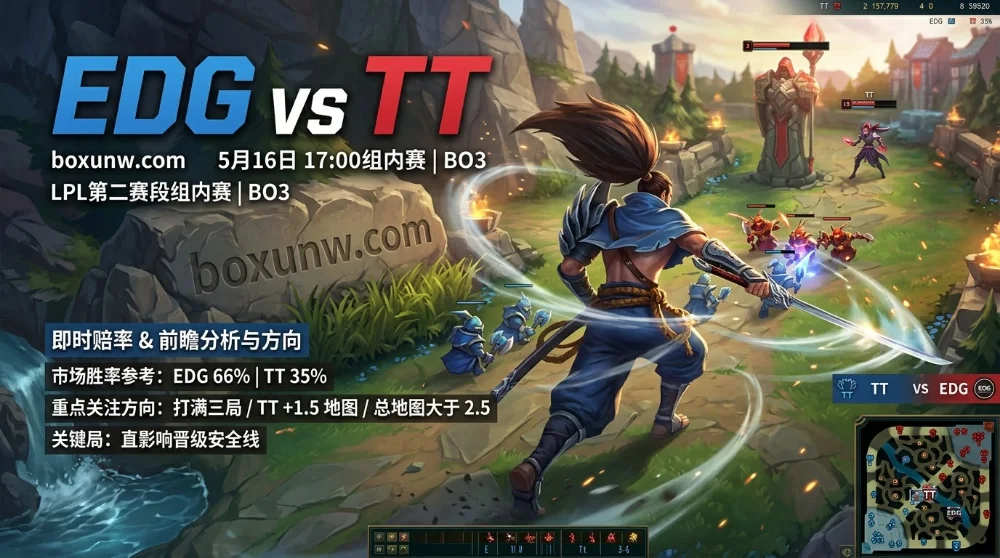 EDG vs TT：晋级告急！2连败的TT能否在EDG手中抢下1分？
