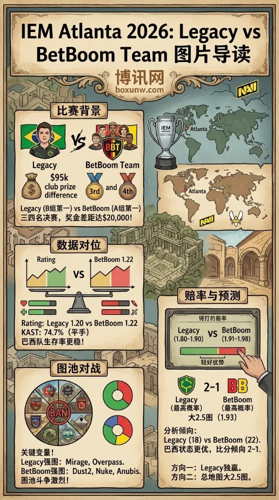 CS2 IEM亚特兰大站:Legacy vs BetBoom赛前深度预测