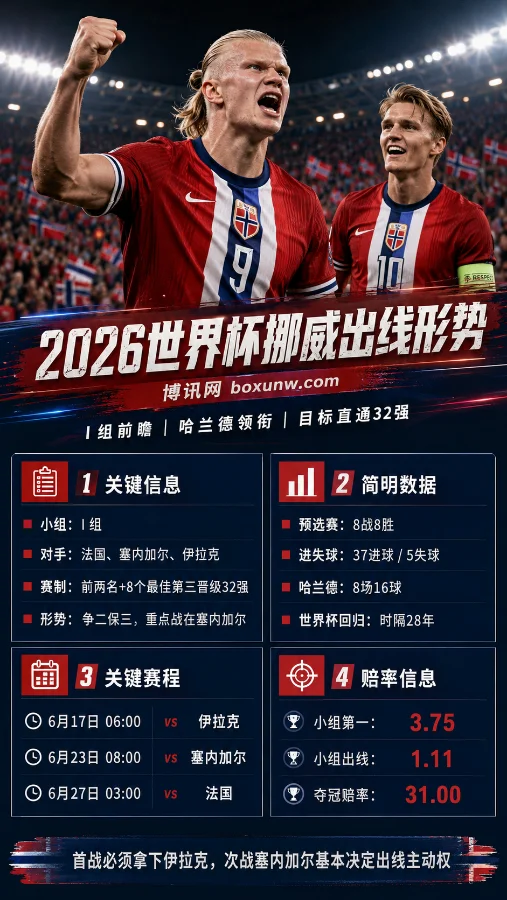8战狂轰37球力压劲敌!深度解析挪威队26人名单,哈兰德如何冲击32强?