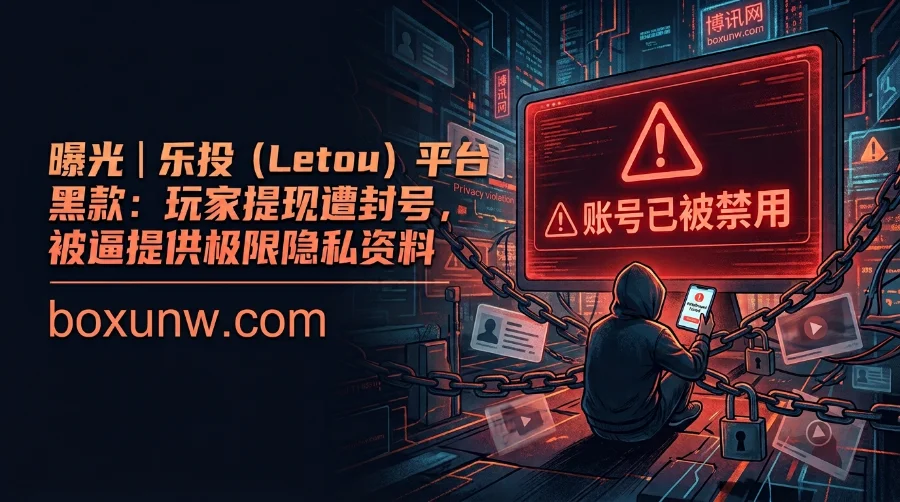 曝光｜乐投（Letou）平台疑“黑款”：玩家提现超4万遭封号，被逼提供极限制隐私资料
