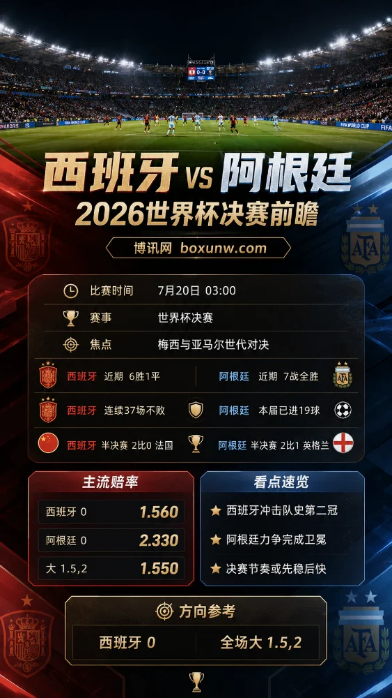 西班牙 vs 阿根廷 | 2026世界杯决赛 | 梅西与亚马尔巅峰对决前瞻