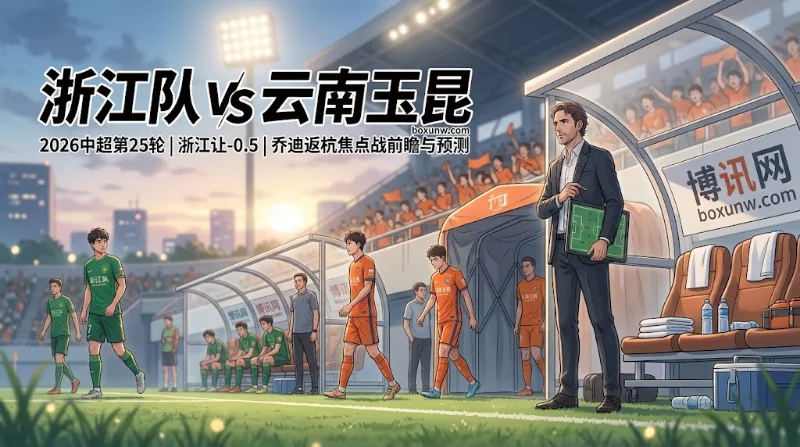 浙江队vs云南玉昆：乔迪重返黄龙！浙江让0.5球赔率暗藏玄机