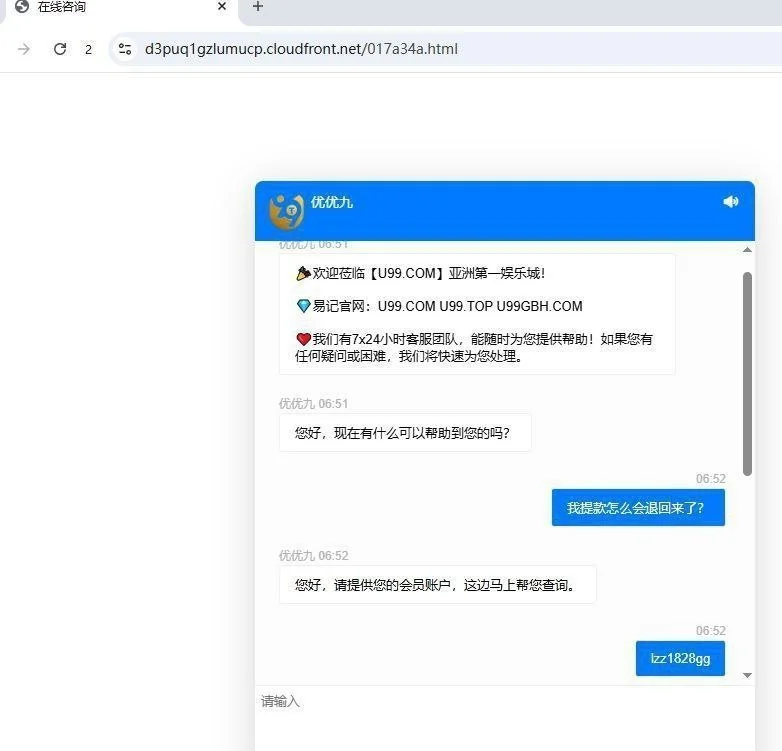提款被退回后与客服沟通
