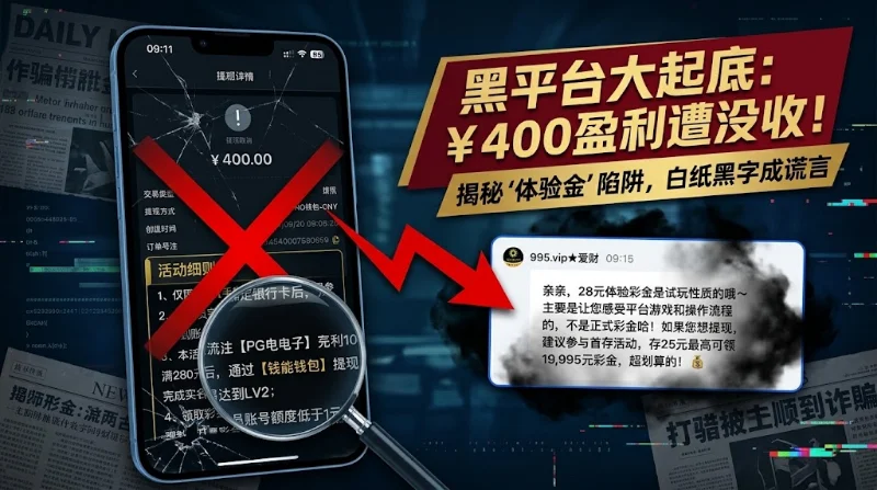 曝光“彩娱乐”平台：白纸黑字成废纸，玩家达标盈利400元遭无理扣除