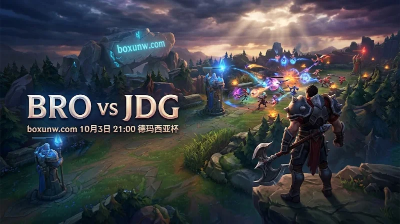 10月3日21:00英雄联盟德杯瑞士轮首日，BRO与JDG展开BO1较量。JDG全新中野组合首秀迎战BRO原班人马，关注本场焦点赛事阵容与交锋信息。