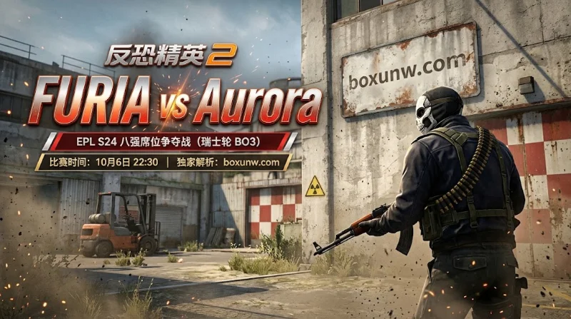 EPL八强关键战10月6日打响，2胜1负的FURIA迎战Aurora。尽管Aurora以73胜65负的净胜局占优，但FURIA多次逆风翻盘尽显韧性，双方实力接近，大概率将打满3张地图决出胜负。